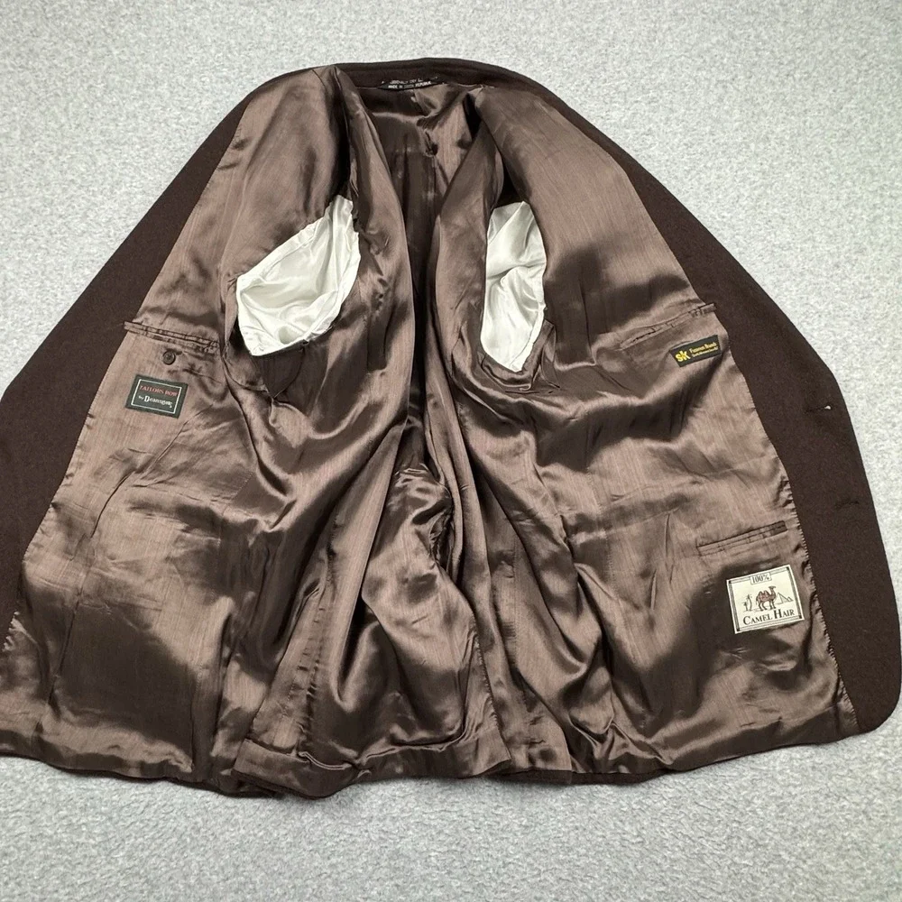 Tailors Row By Deansgate 100% Camel Hair Blazer Coat Jacket Chocolate‎ Brown 50R